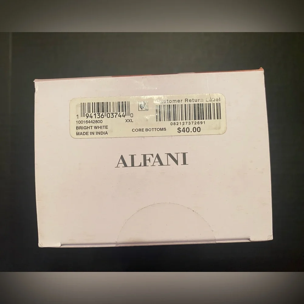 Alfani Men’s 4 Pack‎ Boxer Briefs in White Size XXL 41-43 NWT